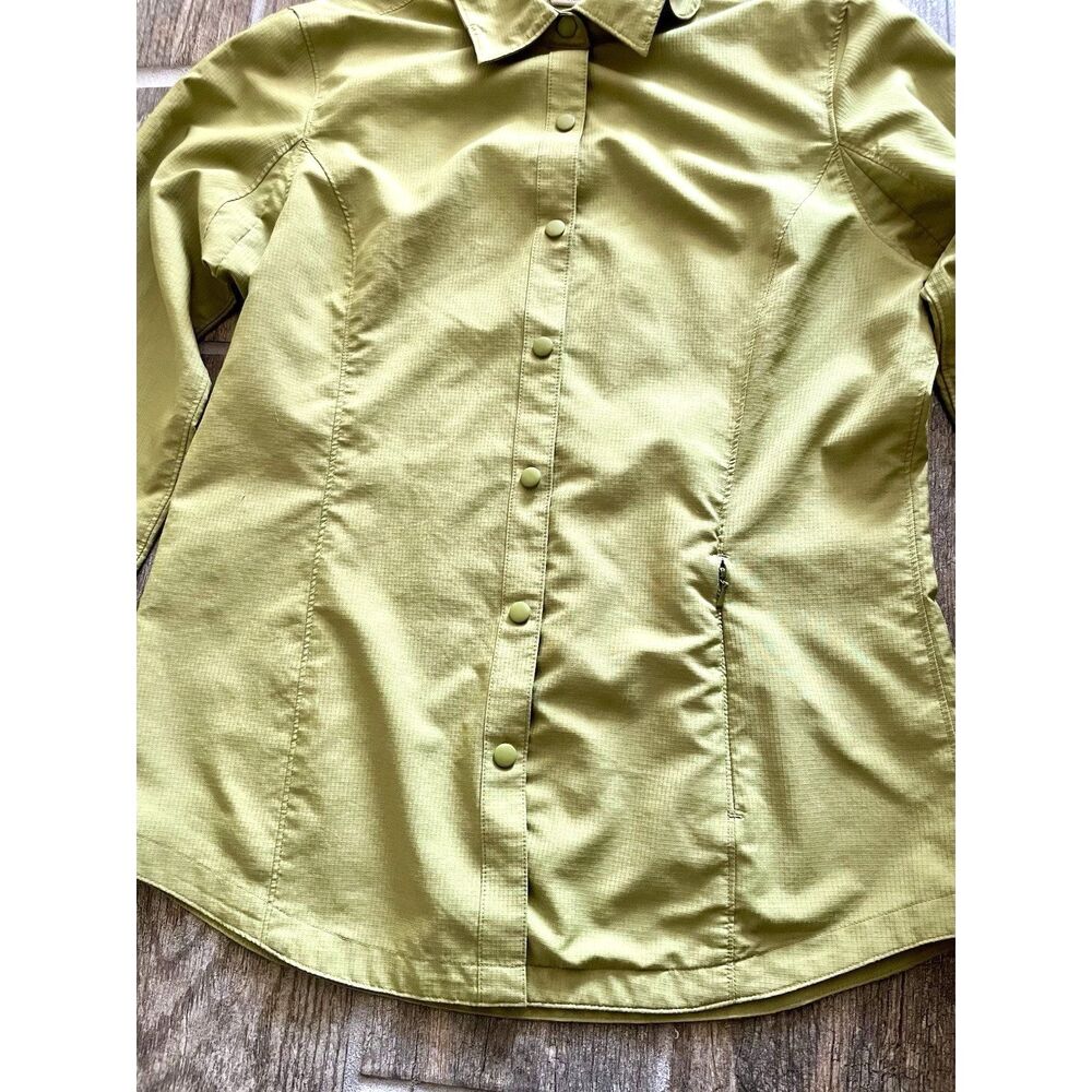 Duluth Trading Co Cool Plus Snap Shacket Womens S Ripstop Hiking Shirt Roll Tab - Picture 2 of 5